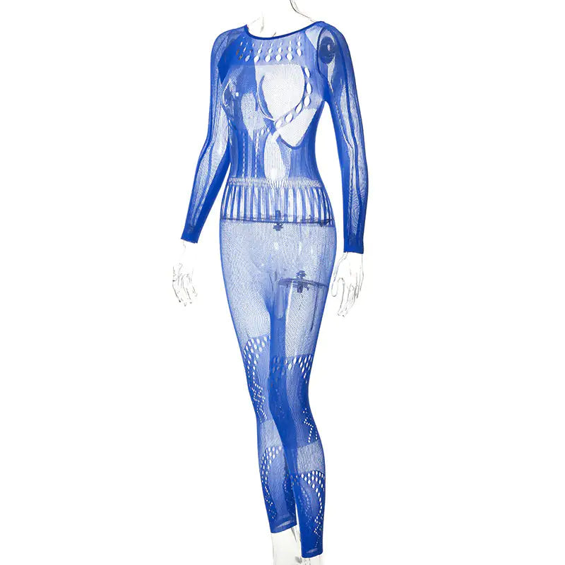 Bad Behavior Cutout Mesh Jumpsuit