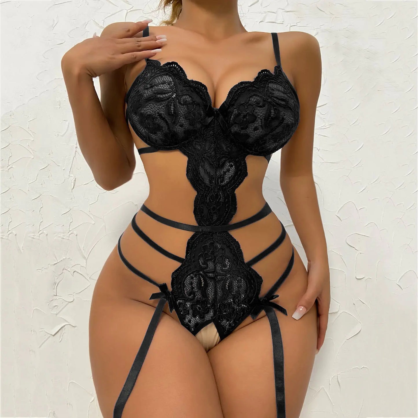 Lingerie Lace Open Bra Set