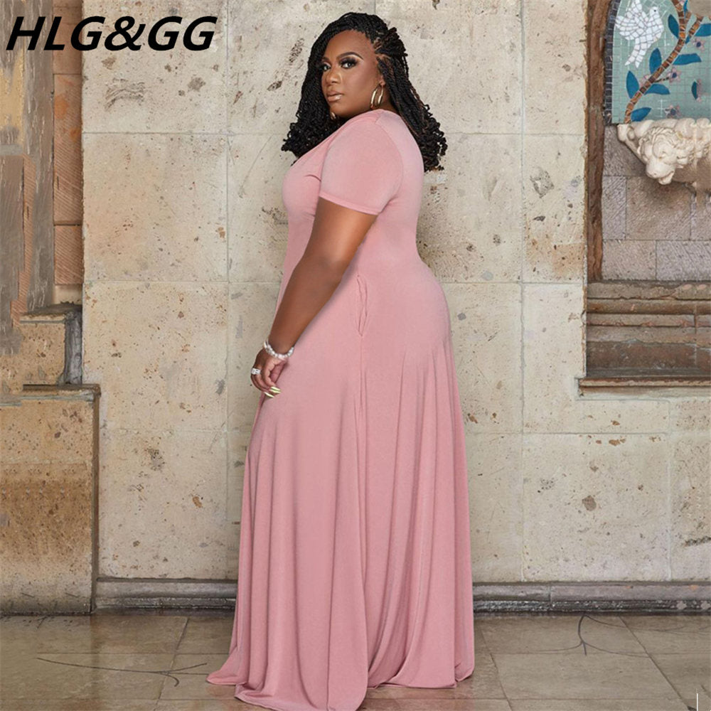 A-Line Long Plus Size Dress